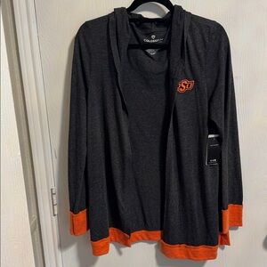 NWT Colosseum OSU Cowboys Logo Women’s XL Hooded Open Front Cardigan Lightweight